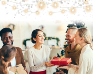 People giving gifts